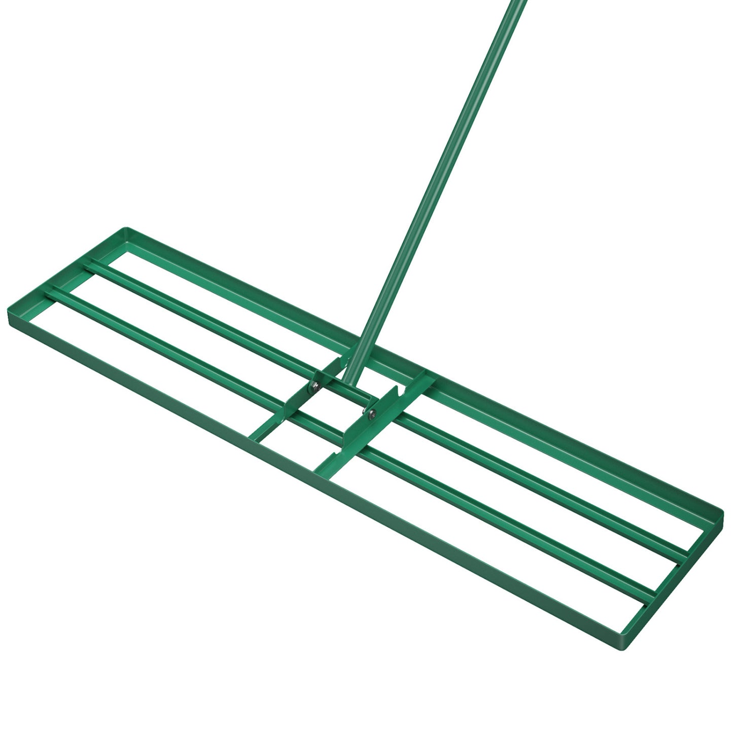 42 x 10 Inch Lawn Leveling Rake with Ergonomic Handle-Black - Green