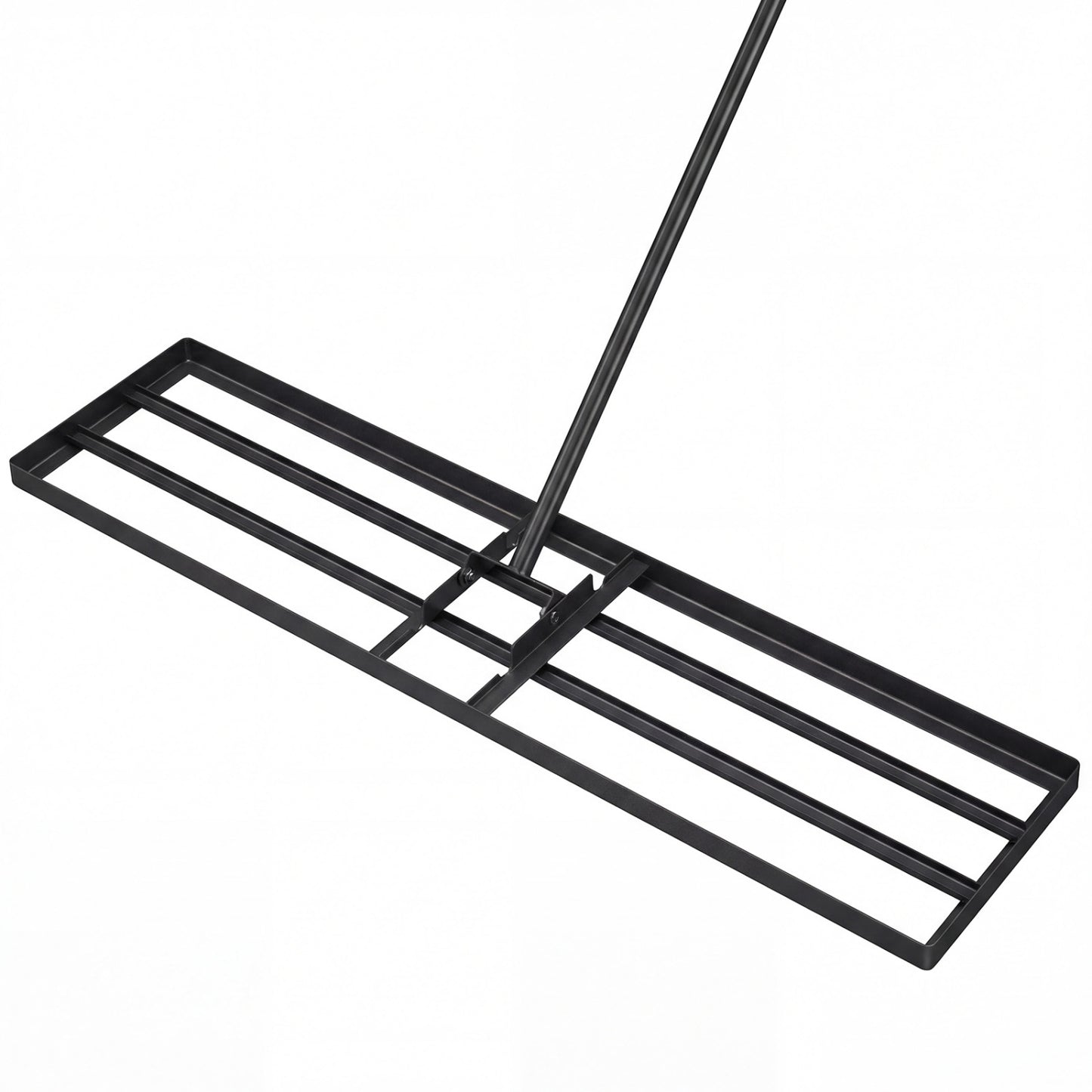 42 x 10 Inch Lawn Leveling Rake with Ergonomic Handle-Black - Black