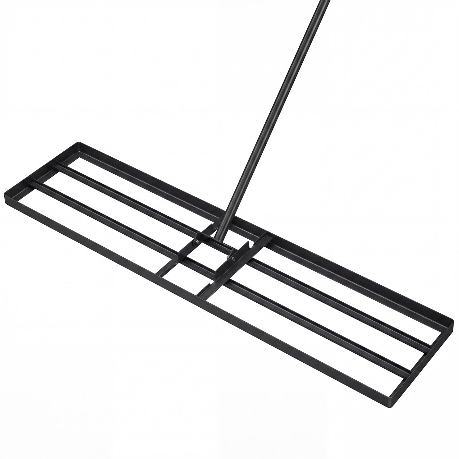 42 x 10 Inch Lawn Leveling Rake with Ergonomic Handle-Black - Black
