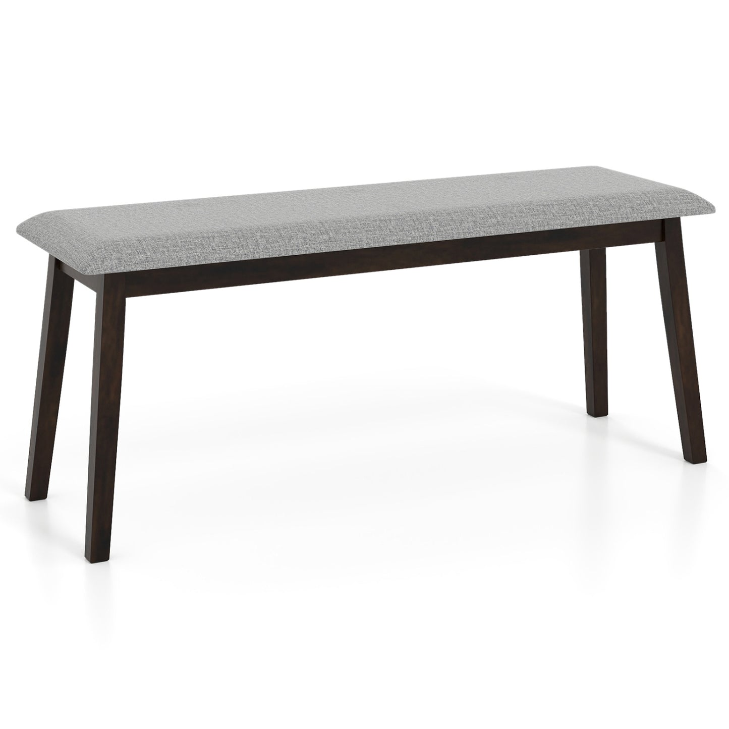 Upholstered Entryway Bench 43.5 Inch with Rubber Wood Frame