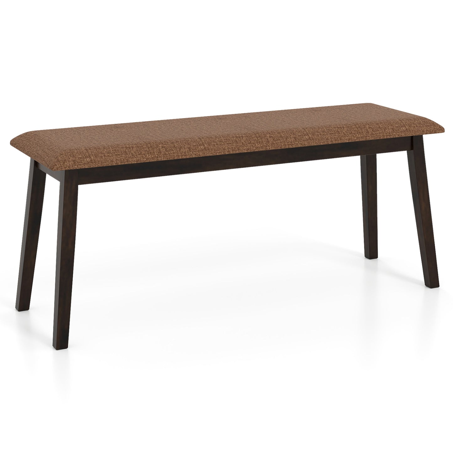 Upholstered Entryway Bench 43.5 Inch with Rubber Wood Frame