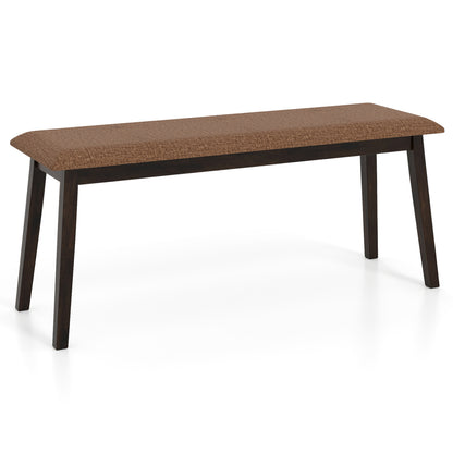Upholstered Entryway Bench 43.5 Inch with Rubber Wood Frame