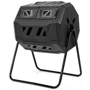 43 Gallon Composting Tumbler Compost Bin with Dual Rotating Chamber