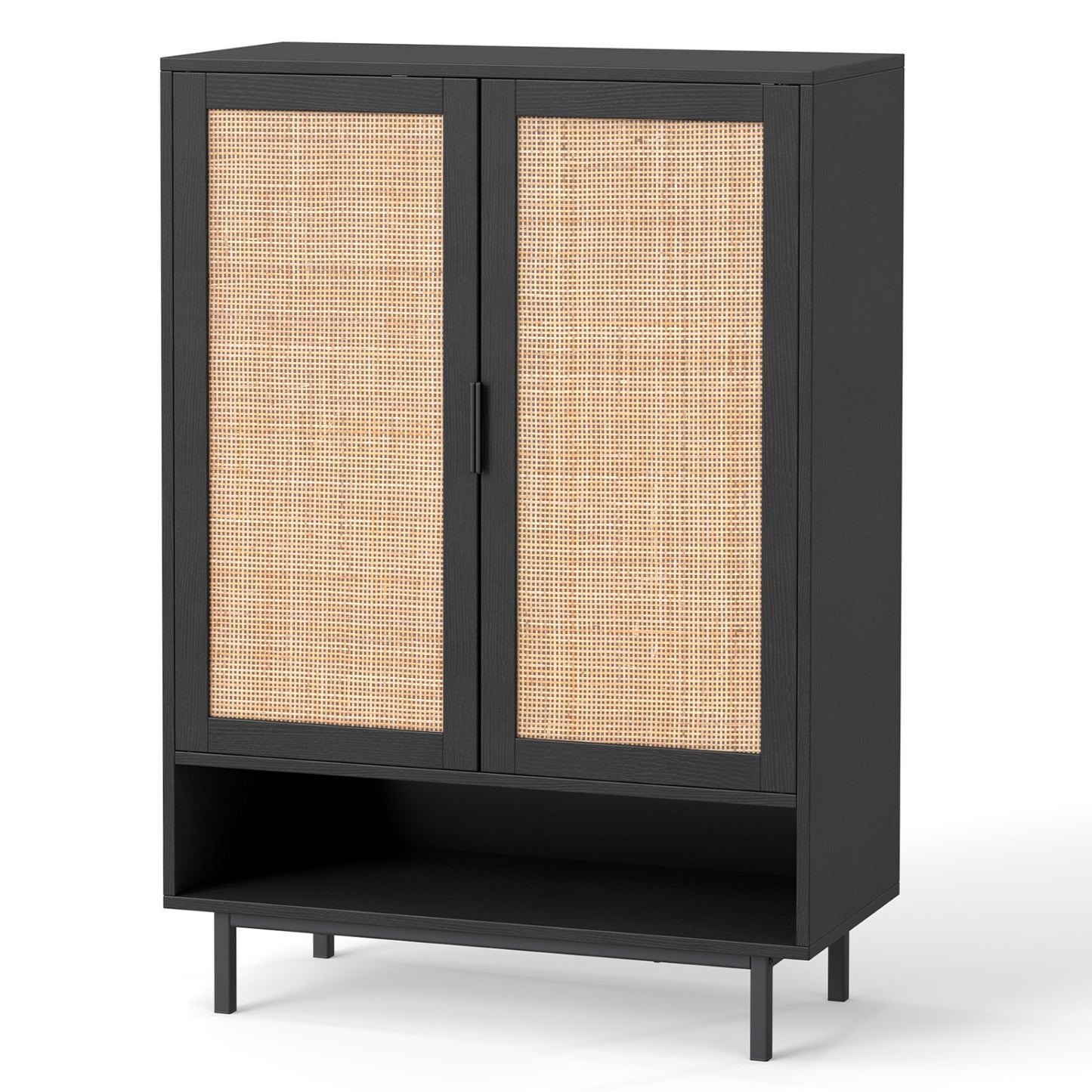 6-Tier Tall Shoe Cabinet with Double Doors - 43 Inch