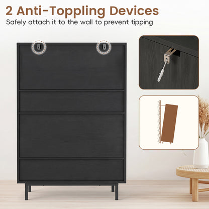6-Tier Tall Shoe Cabinet with Double Doors - 43 Inch