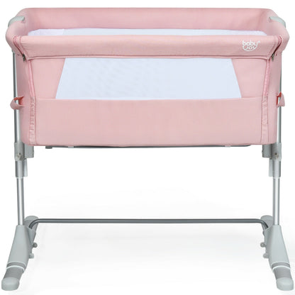 Travel Portable Baby Bed Side Sleeper Bassinet Crib with Carrying Bag-Blue - Pink