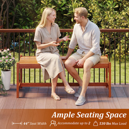 44" Patio Wood Bench Set of