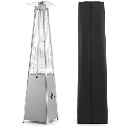 Pyramid Patio Heater 45000 BTU with Cover and Wheels