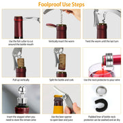 3Pcs Corkscrew Bottle Opener Set