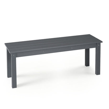 45" Outdoor HDPE Bench with 660 lbs Capacity with Slatted Seat for Patio