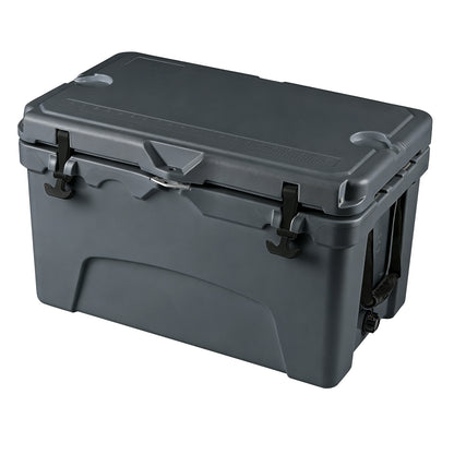 45 Quart Portable Hard Cooler Insulated Ice Chest Keeps Cool for up to 6 Days-Gray