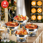 Buffet Server Set, 4.76QT Stainless Steel