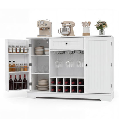 47.2 Inch Sideboard Cabinet with Wine Rack and Storage