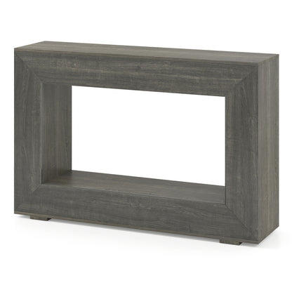47" Farmhouse Console Table with 2-Tier Open Storage Shelf