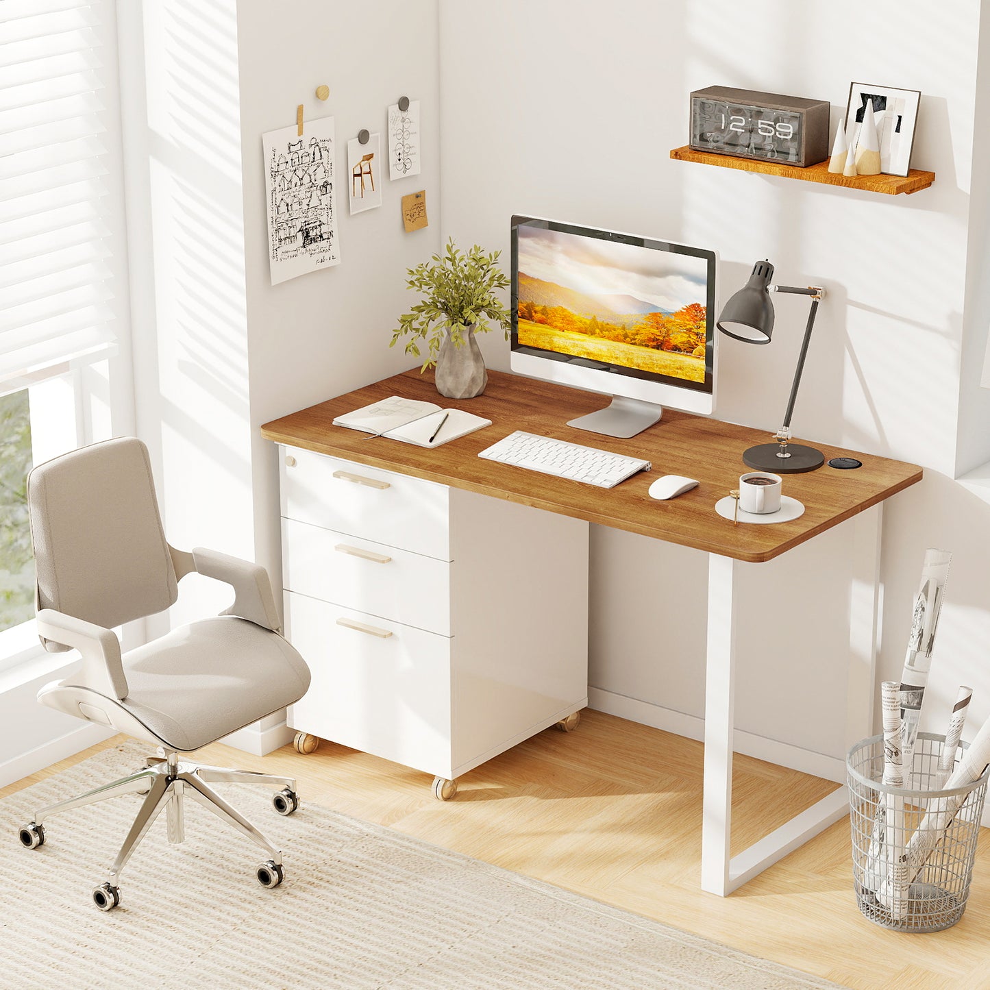 47 Inch x 24 Inch Universal Tabletop for Standard and Standing Desk Frame-S