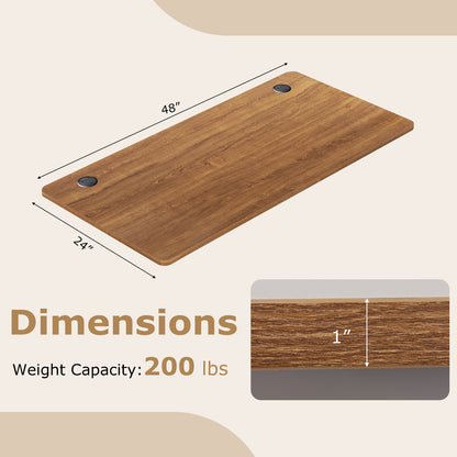 47 Inch x 24 Inch Universal Tabletop for Standard and Standing Desk Frame-S