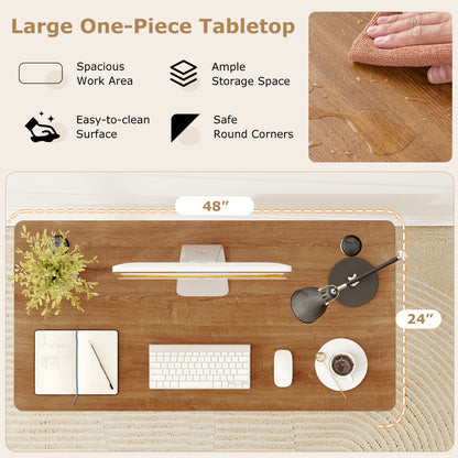 47 Inch x 24 Inch Universal Tabletop for Standard and Standing Desk Frame-S