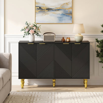 47" Sideboard Buffet Cabinet with Chevron Fluted Doors