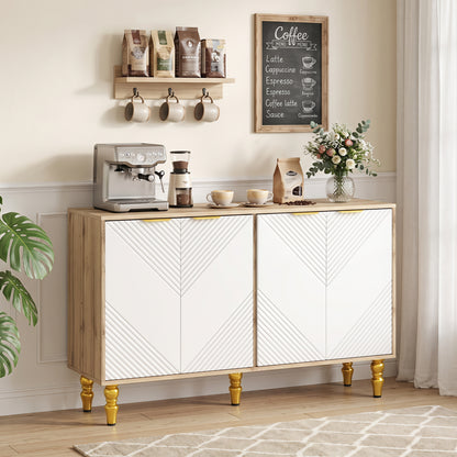 47" Sideboard Buffet Cabinet with Chevron Fluted Doors