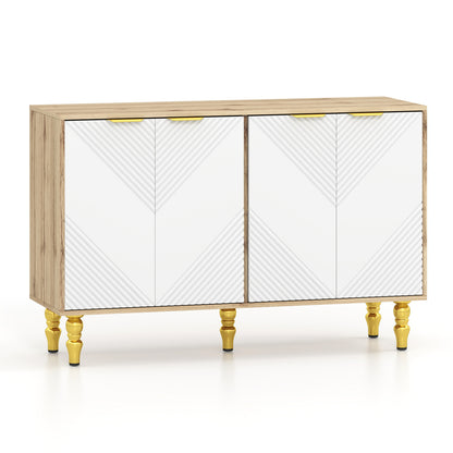 47" Sideboard Buffet Cabinet with Chevron Fluted Doors