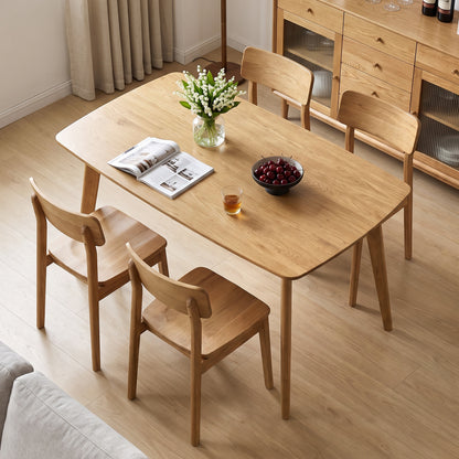 47" Solid Wood Dining Table for 4 People - Natural Finish