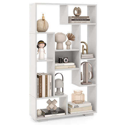 47-Inch Tall Bookshelf for Home Office Living Room-White - White