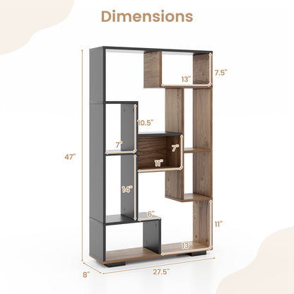 47-Inch Tall Bookshelf for Home Office Living Room