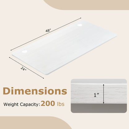 47‚Äù x 24‚Äù Universal Tabletop for Standard and Standing Desk Frame-Natural