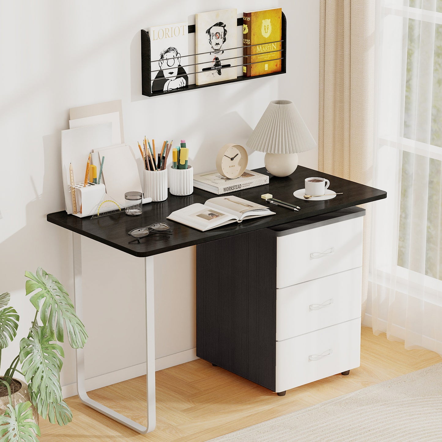 47‚Äù x 24‚Äù Universal Tabletop for Standard and Standing Desk Frame-Black