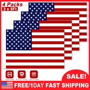 4 Pcs 3 x 5 Ft American US Flags