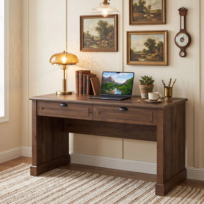 48" Farmhouse Executive Desk with 2 Drawers