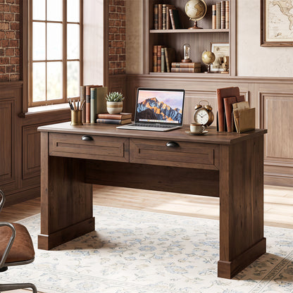 48" Farmhouse Executive Desk with 2 Drawers