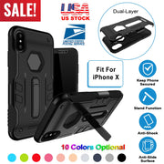 Rugged Phone Case for iPhone X Drop-protection Phone Case with Kickstand Heavy Duty Dual Layers Phone Protective Cover