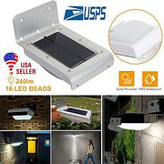 Solar Wall Lights Outdoor 16LEDs Stair Lamps 120° Motion Sensor