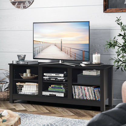60 Inch Entertainment TV Stand Cabinet-Black