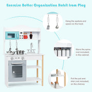 Kids Kitchen Cookware Pretend Cooking Food Play Set