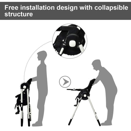 Foldable High chair with Multiple Adjustable Backrest