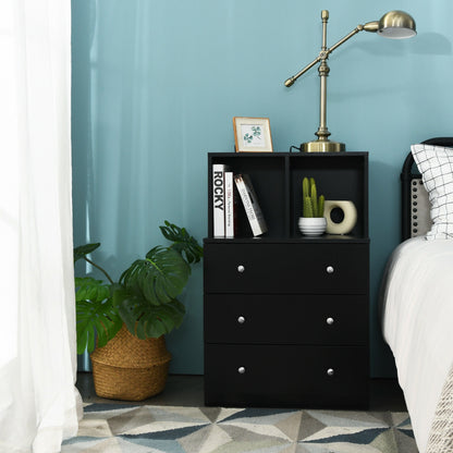 3 Drawer Dresser with Cubbies Storage Chest for Bedroom