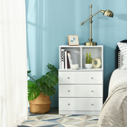 3 Drawer Dresser with Cubbies Storage Chest for Bedroom