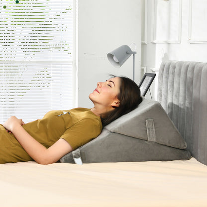 Adjustable Neck Back Support Memory Foam Headrest-Gray