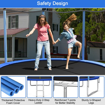 Outdoor Trampoline with Safety Closure Net-8 ft - Default