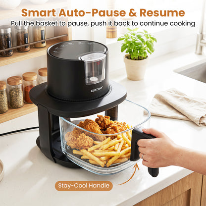 4.7 QT Glass Air Fryer with Steam Frying Mode