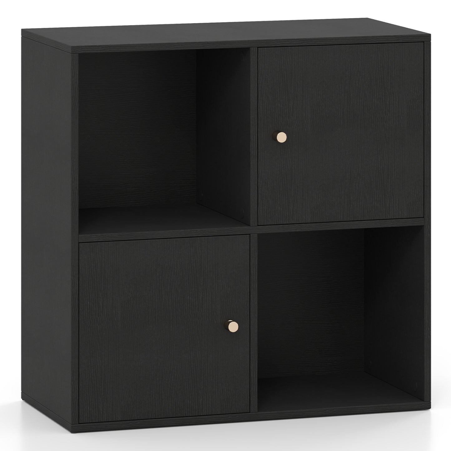 4-Cube Bookcase with 2 Cabinets and Anti-Tip Kit