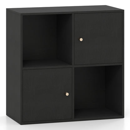 4-Cube Bookcase with 2 Cabinets and Anti-Tip Kit