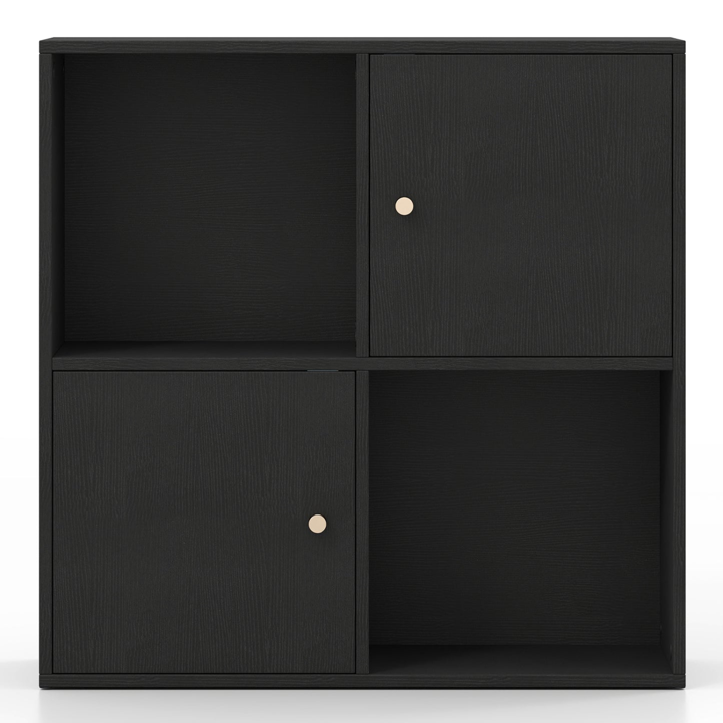 4-Cube Bookcase with 2 Cabinets and Anti-Tip Kit
