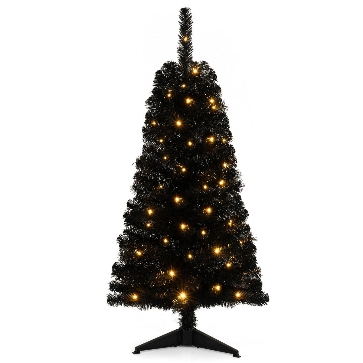 4 FT Artificial Christmas Tree with 110 Branch Tips and 50 Warm White LED Lights