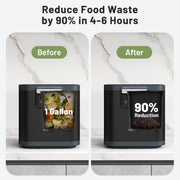 4 L Electric Composter with Lid and LED Display for Kitchen-Black