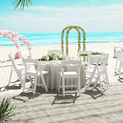 4 Pack Resin Folding Chairs with Padded Seat