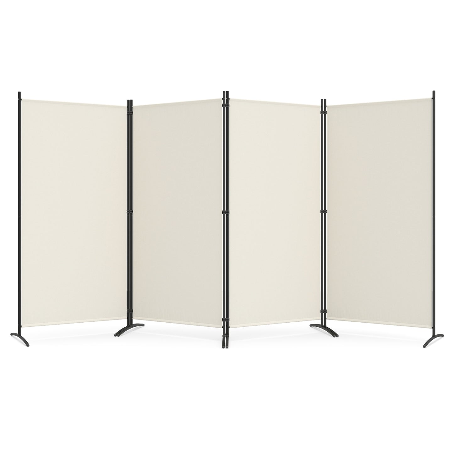 4 Panel Room Divider Screen 6 FT Tall Folding Privacy Partition