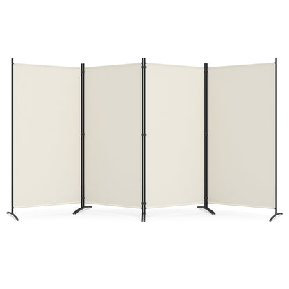 4 Panel Room Divider Screen 6 FT Tall Folding Privacy Partition